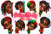 Peeking African American Little Boy Clipart Bundle