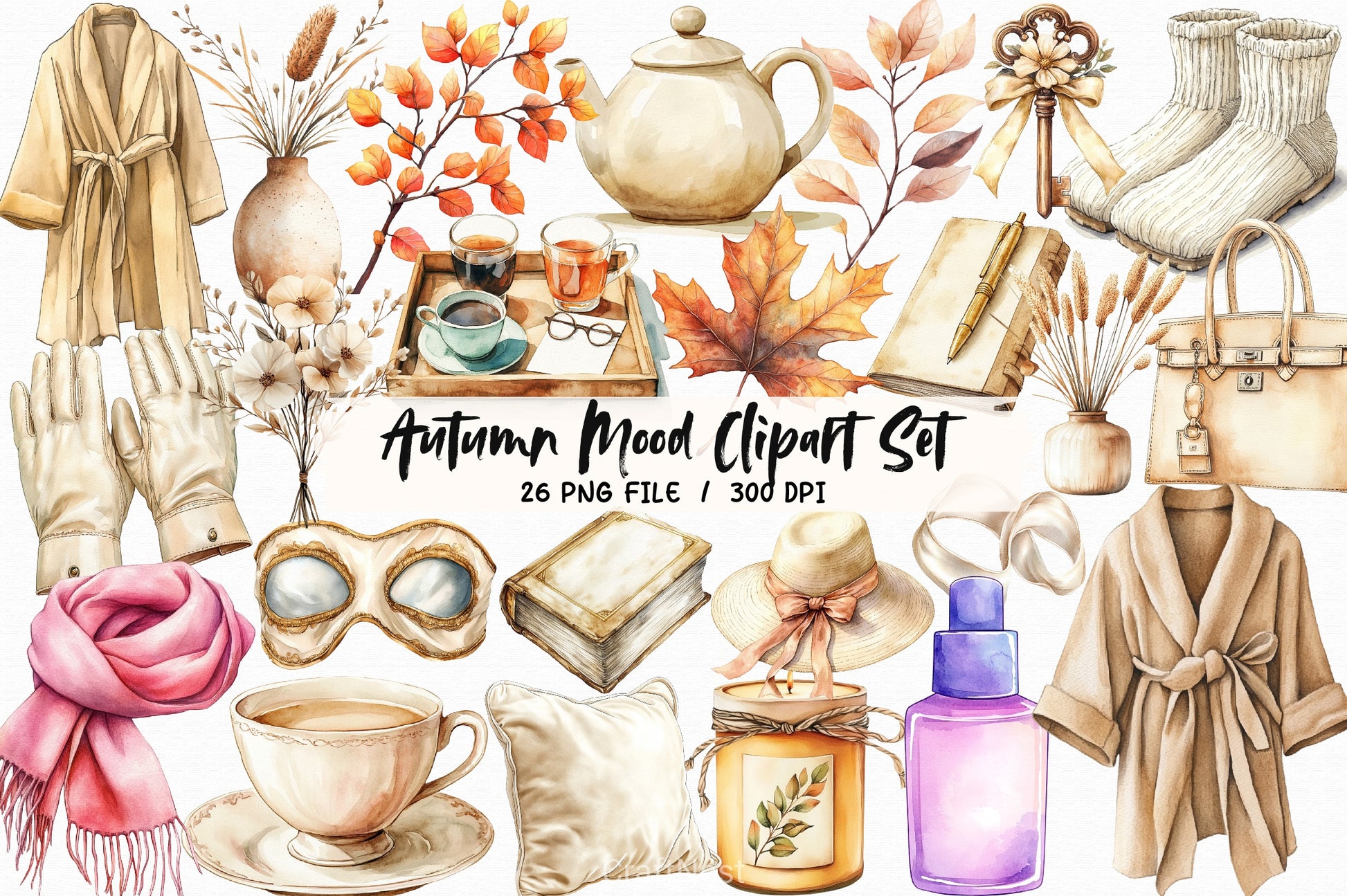 Autumn Mood Clipart Bundle - CraftNest - Digital Crafting and Art