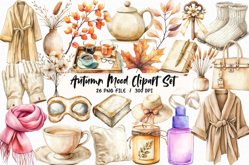 Autumn Mood Clipart Bundle - CraftNest - Digital Crafting and Art