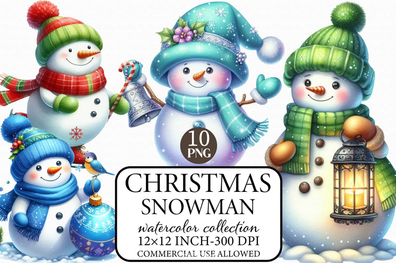 Christmas Snowman Clipart Bundle 18 - CraftNest - Digital Crafting and Art