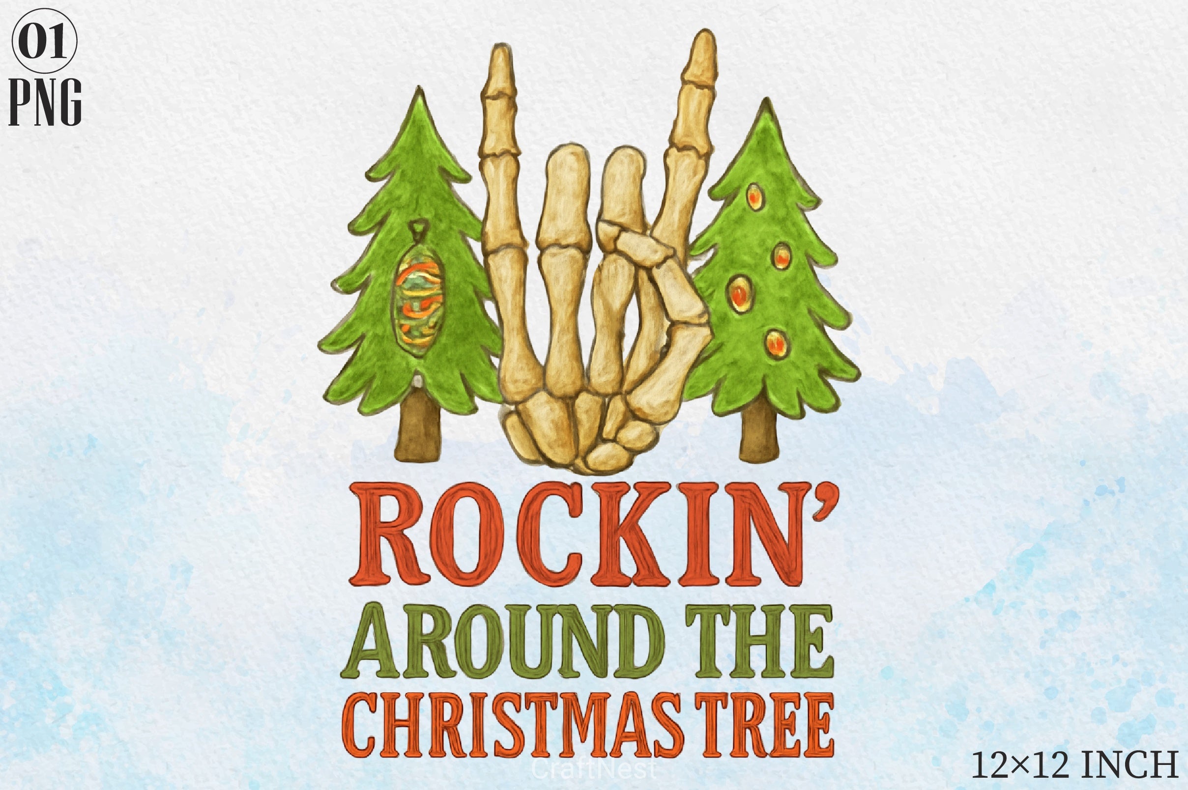 Rockin' Christmas Tree Clipart Bundle 1 - CraftNest - Digital Crafting and Art