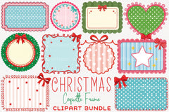 Christmas Coquette Frame Clipart Bundle 2 - CraftNest - Digital Crafting and Art