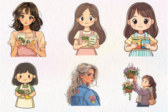 Gardening Girl Clipart Bundle - CraftNest - Digital Crafting and Art