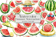 Summer Watermelon Clipart Bundle 9 - CraftNest - Digital Crafting and Art