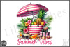 Summer Vibes Striped Beach Bag Clipart Bundle 4