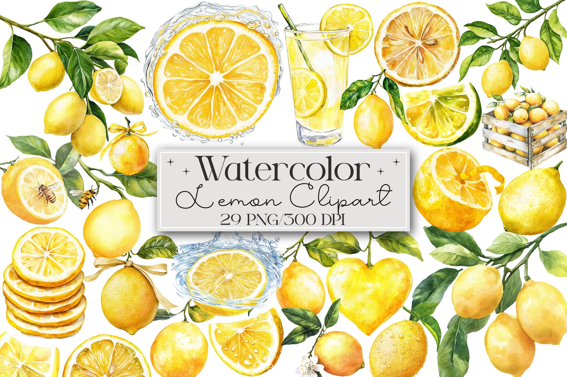 Lemon Clipart Bundle - CraftNest - Digital Crafting and Art