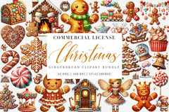 Gingerbread Kingdom Christmas Cookie Clipart Bundle - CraftNest - Digital Crafting and Art