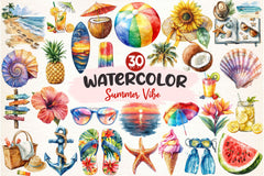 Summer Vibe Clipart Bundle 2 - CraftNest - Digital Crafting and Art