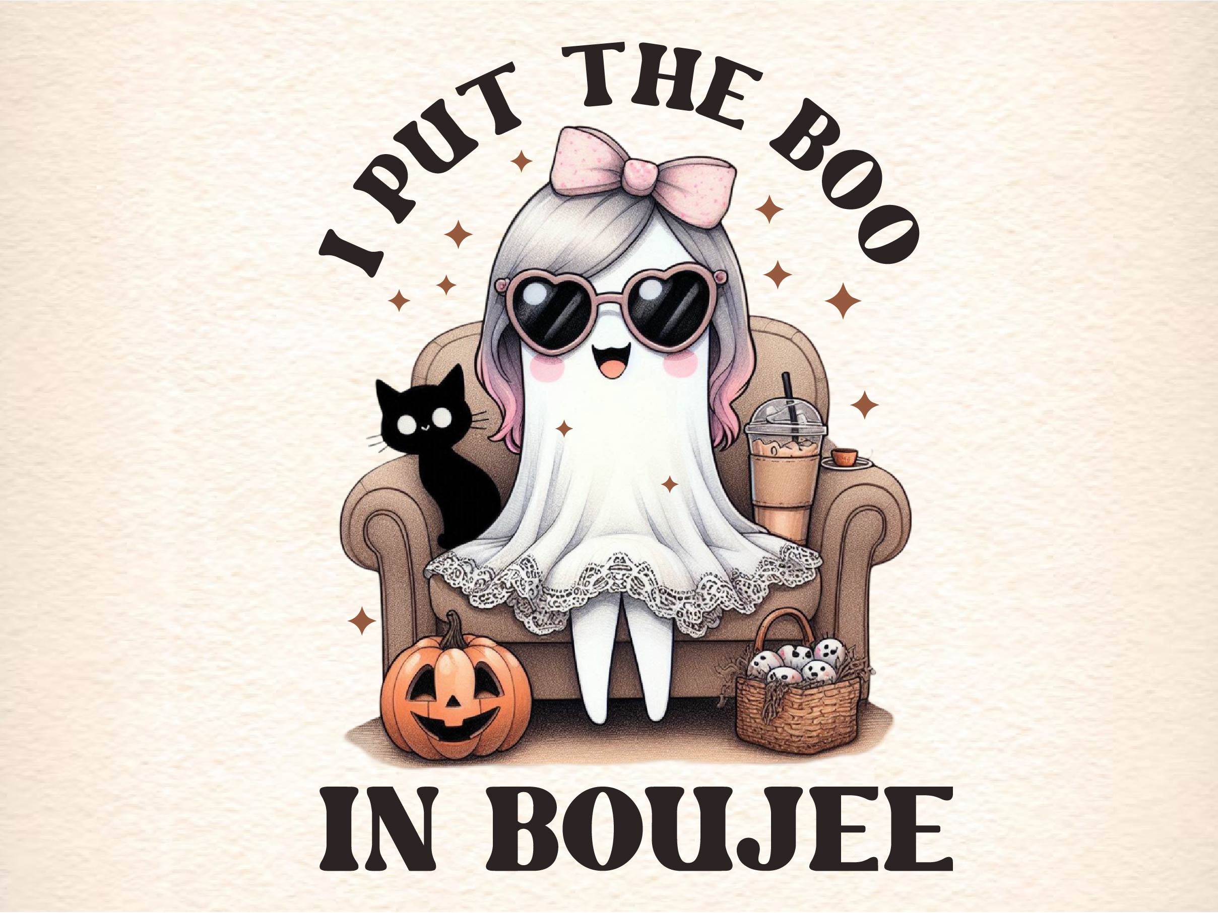I Put The Boo In Boujee Girly Halloween Clipart Bundle - CraftNest - Digital Crafting and Art