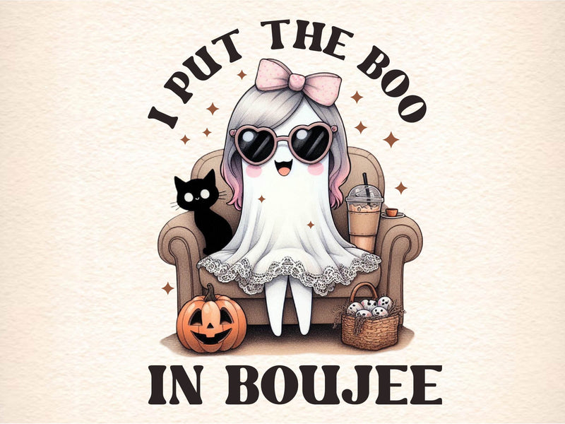 I Put The Boo In Boujee Girly Halloween Clipart Bundle - CraftNest - Digital Crafting and Art