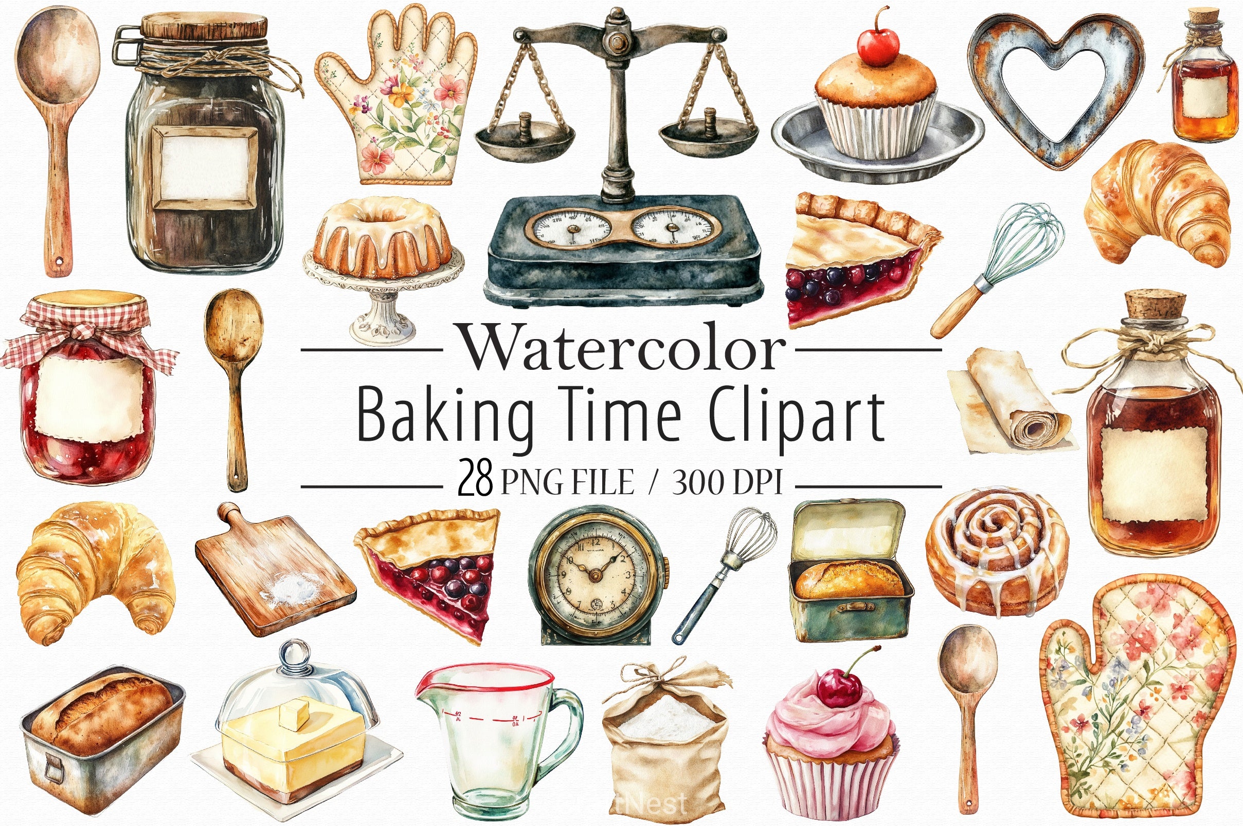 Baking Time Clipart Bundle - CraftNest - Digital Crafting and Art