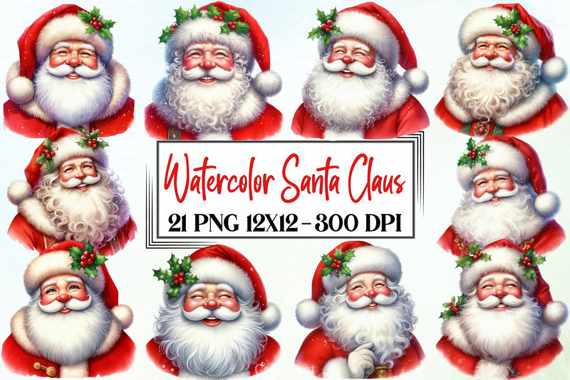 Santa Claus Clipart Bundle 7 - CraftNest - Digital Crafting and Art