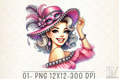 Mardi Gras Girl Clipart Bundle 6 - CraftNest - Digital Crafting and Art