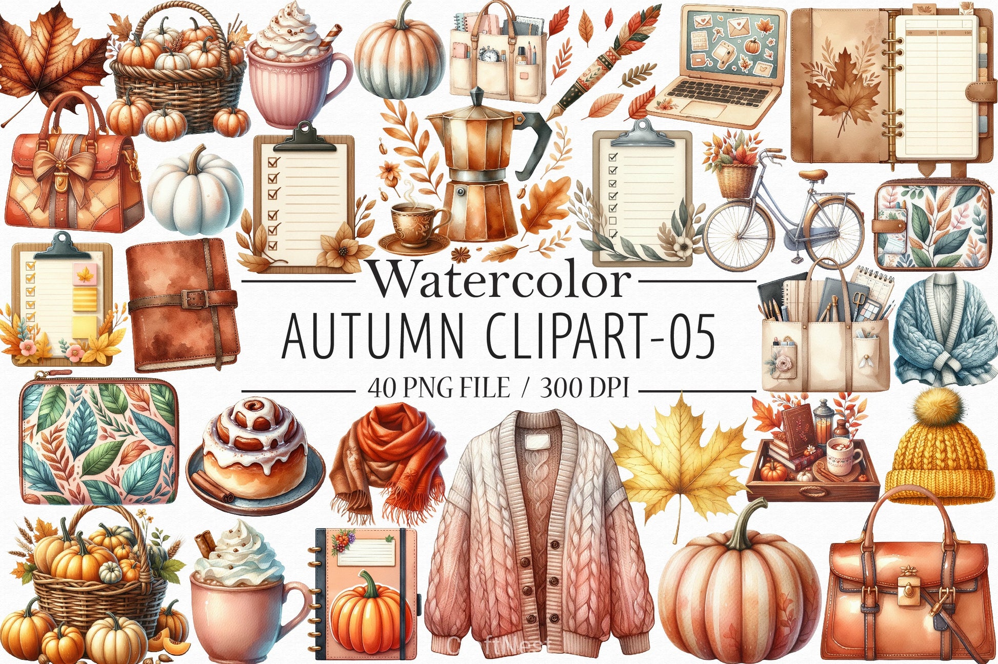 Autumn Clipart Bundle 9 - CraftNest - Digital Crafting and Art
