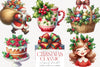 Classic Retro Vintage Christmas Clipart Bundle
