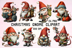 Christmas Gnome Clipart Bundle 6 - CraftNest - Digital Crafting and Art