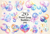 Pastel Soap Bubbles Clipart Bundle 2