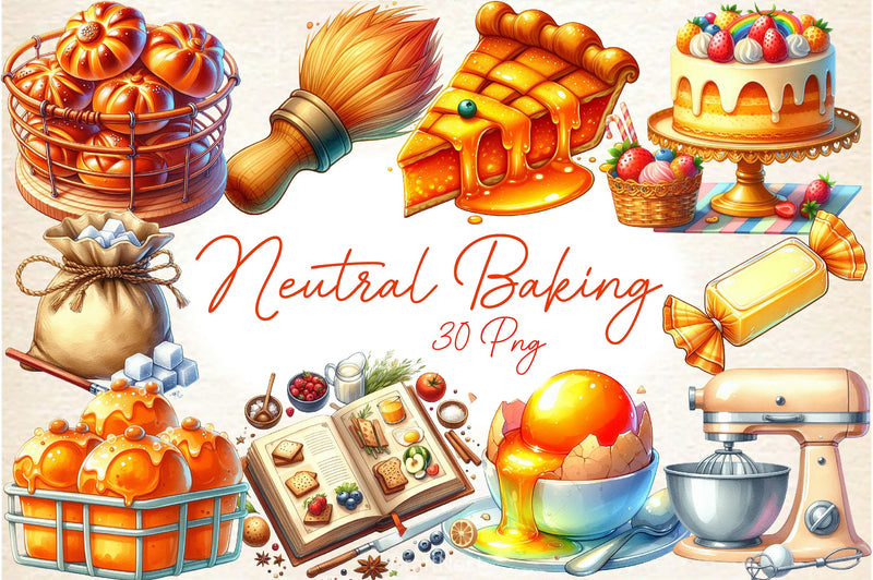 Neutral Baking Clipart Bundle 2 - CraftNest - Digital Crafting and Art