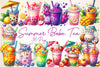 Summer Boba Tea Clipart Bundle