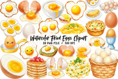 Fried Eggs Clipart Bundle 1 - CraftNest - Digital Crafting and Art