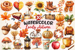 Lovely Autumn Clipart Bundle - CraftNest - Digital Crafting and Art