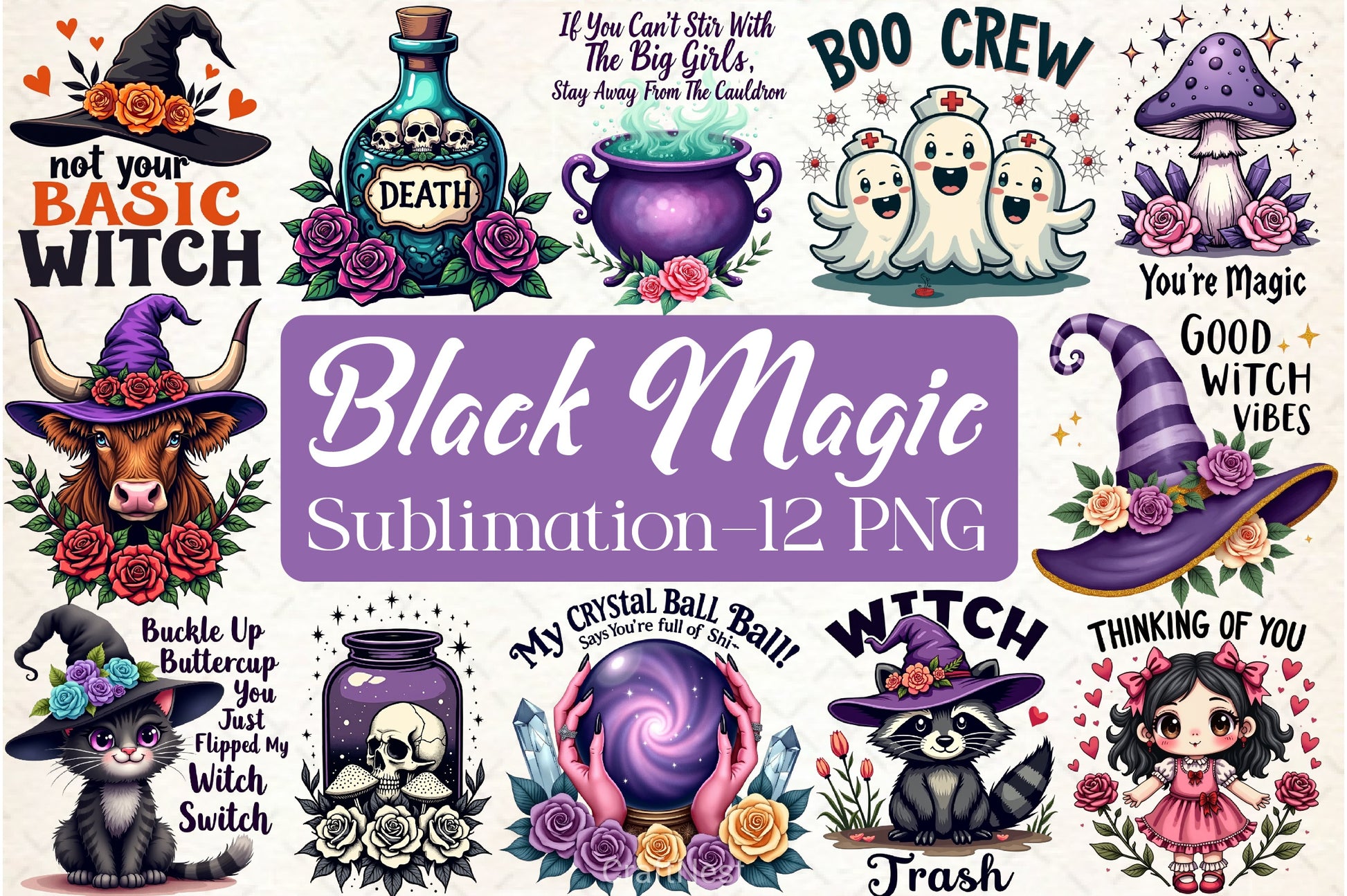 Black Magic Clipart Bundle - CraftNest - Digital Crafting and Art