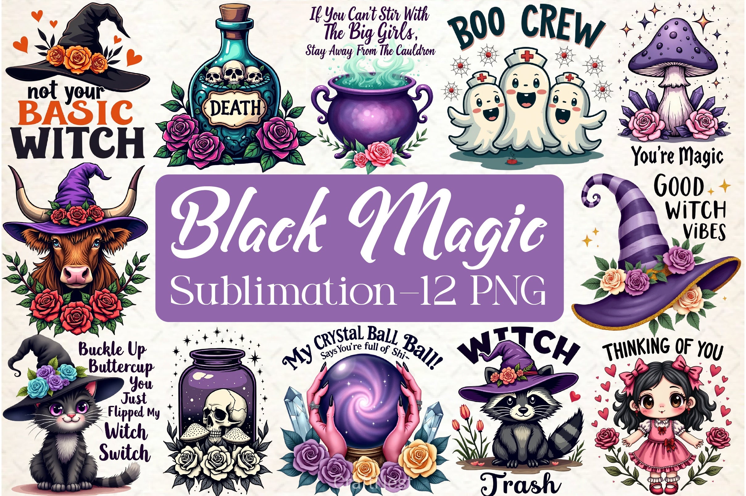 Black Magic Clipart Bundle - CraftNest - Digital Crafting and Art