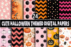 Cute Halloween Digital Papers - CraftNest - Digital Crafting and Art