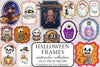 Vintage Halloween Frames Clipart Bundle