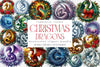 Christmas Dragons Holiday Wreath Clipart Bundle