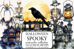 Spooky Halloween Clipart Bundle 6 - CraftNest - Digital Crafting and Art