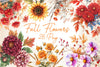 Fall Flowers Clipart Bundle 2