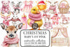 Baby's 1st Pink Christmas Clipart Bundle