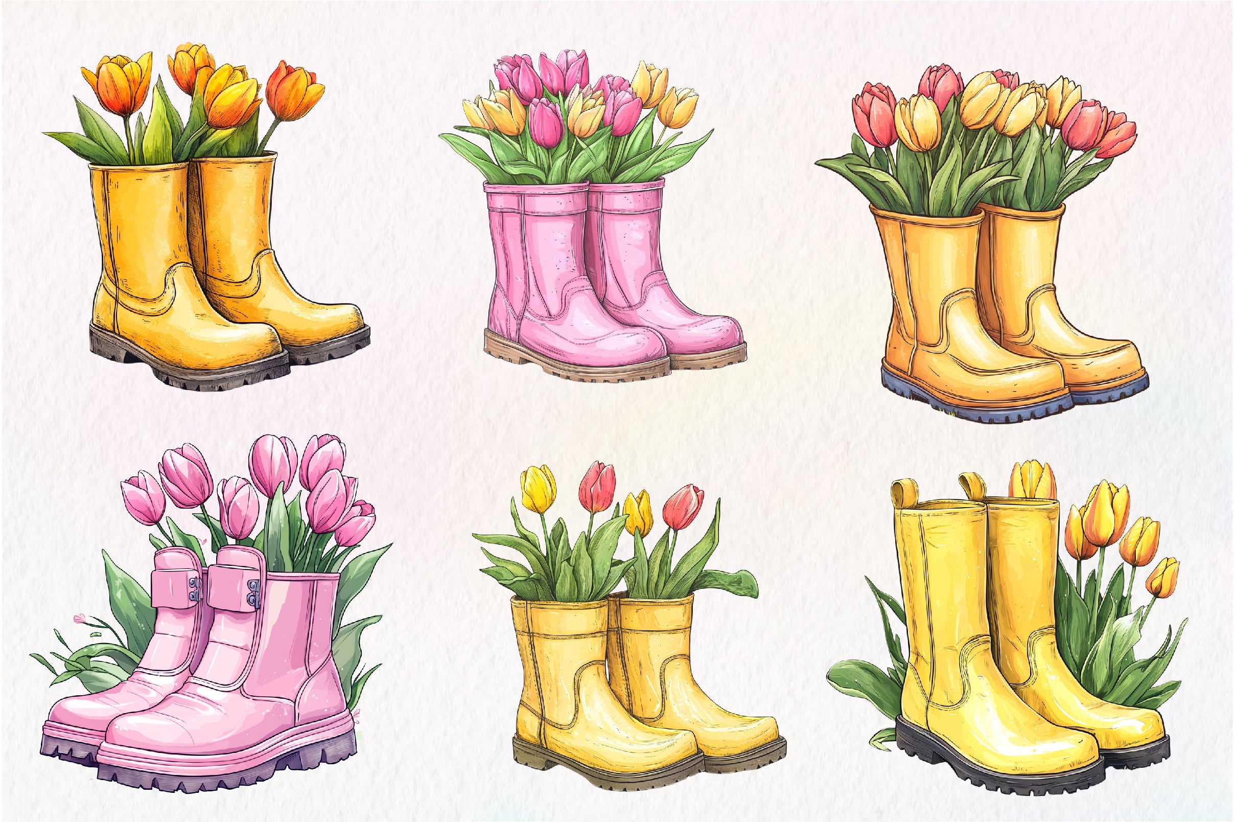 Garden Boots Clipart Bundle - CraftNest - Digital Crafting and Art