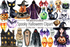 Spooky Halloween Clipart Bundle 2 - CraftNest - Digital Crafting and Art