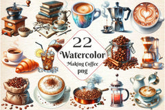 Making Coffee Clipart Bundle 2 - CraftNest - Digital Crafting and Art