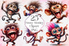 Funny Monkey Clipart Bundle
