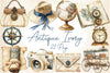 Antique Ivory Travel Clipart Bundle 2