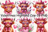 Valentine's Highland Cow Clipart Bundle 6