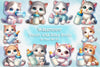 Kitten With Baby Bottle Clipart Bundle