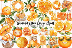 Citrus Orange Clipart Bundle - CraftNest - Digital Crafting and Art