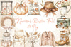 Neutral Rustic Coquette Fall Clipart Bundle 2
