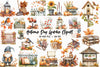 Autumn Day Garden Clipart Bundle