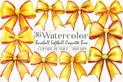 Baseball Softball Coquette Bow Clipart Bundle - CraftNest - Digital Crafting and Art