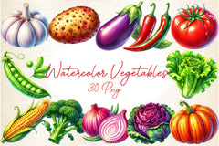 Vegetables Clipart Bundle 4 - CraftNest - Digital Crafting and Art
