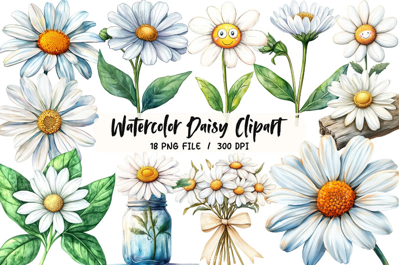 Daisy Clipart Bundle 2 - CraftNest - Digital Crafting and Art