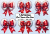 Red Christmas Coquette Bow Santa Clipart Bundle