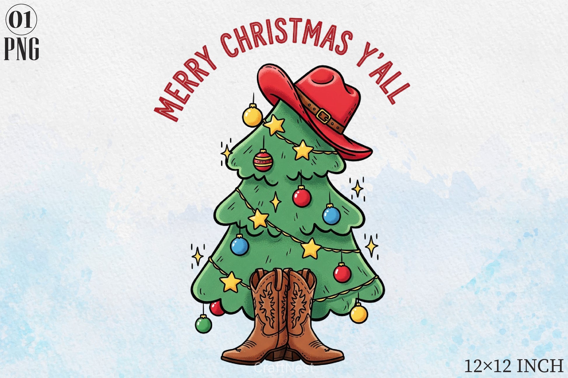 Merry Christmas Y'All Clipart Bundle 2 - CraftNest - Digital Crafting and Art