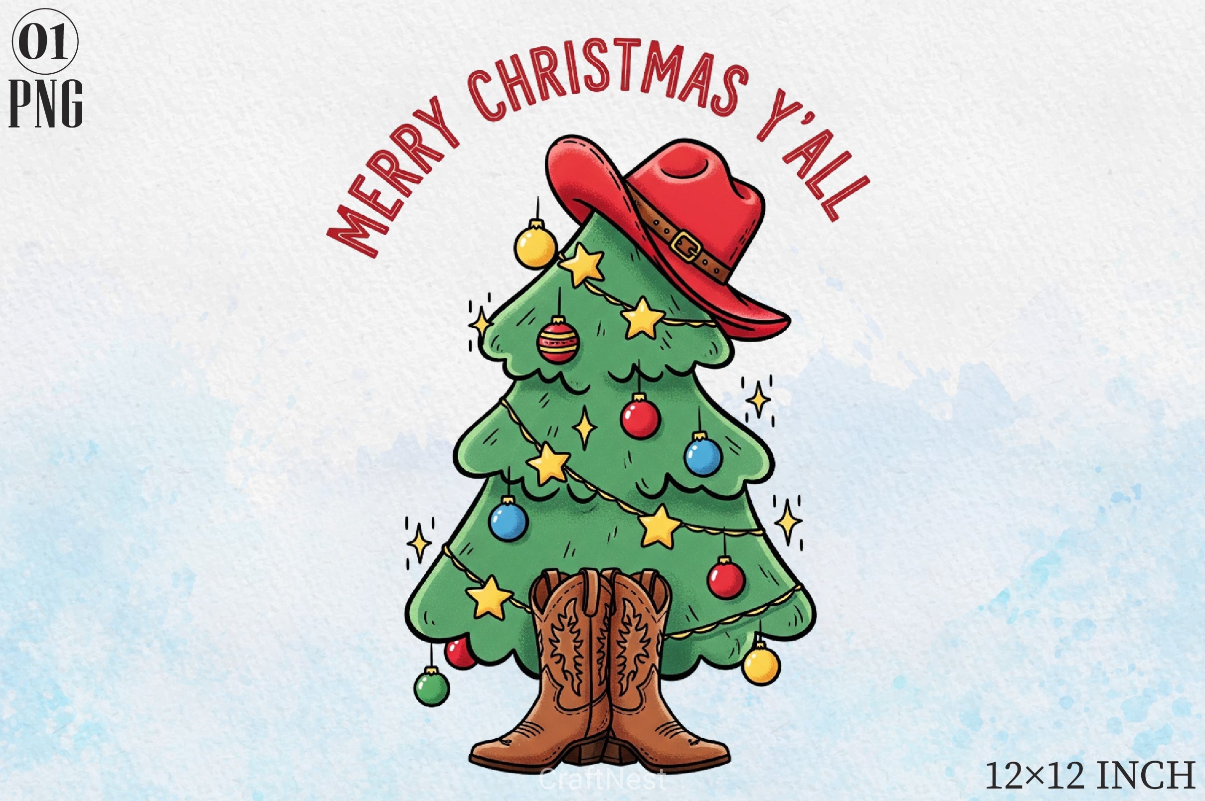 Merry Christmas Y'All Clipart Bundle 2 - CraftNest - Digital Crafting and Art