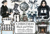 Black & White Christmas Clipart Bundle 2
